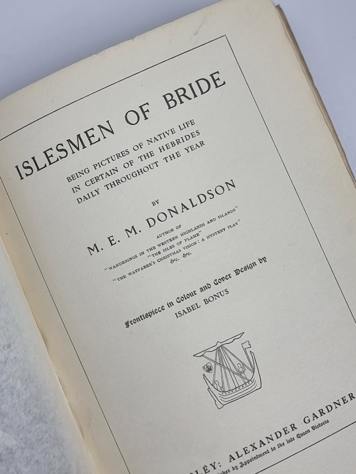 Islesmen of Bride, M. E. M. Donaldson — 1st Edition