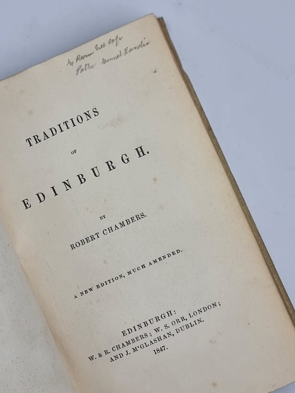 Traditions of Edinburgh, Robert Chambers