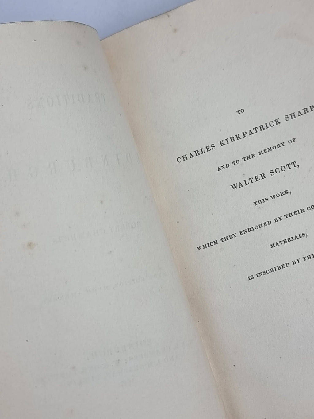 Traditions of Edinburgh, Robert Chambers