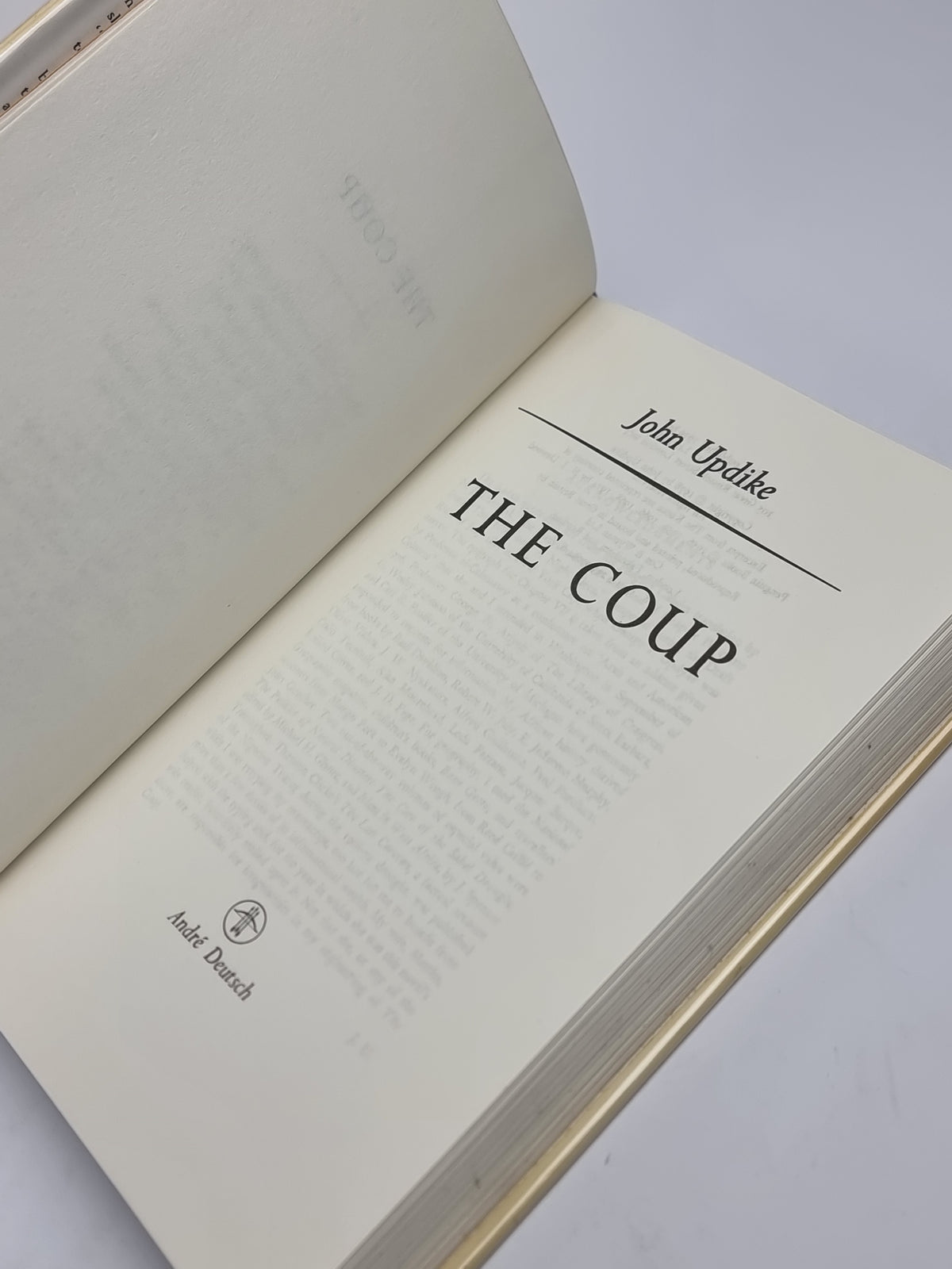 The Coup, John Updike — 1st Edition
