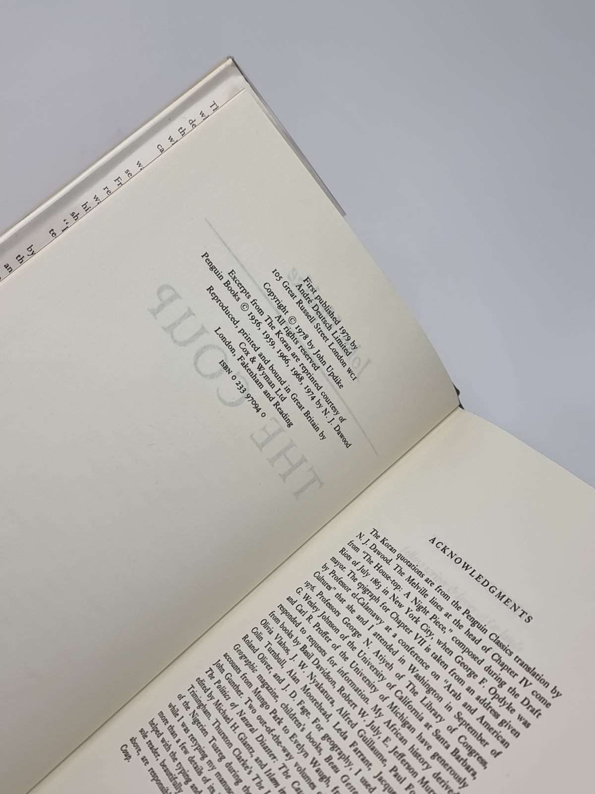 The Coup, John Updike — 1st Edition
