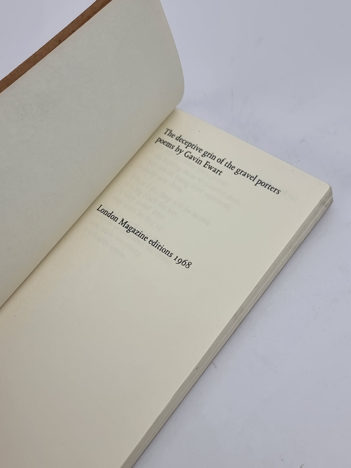 The Deceptive Grin of the Gravel Porters, Gavin Ewart — 1st Edition