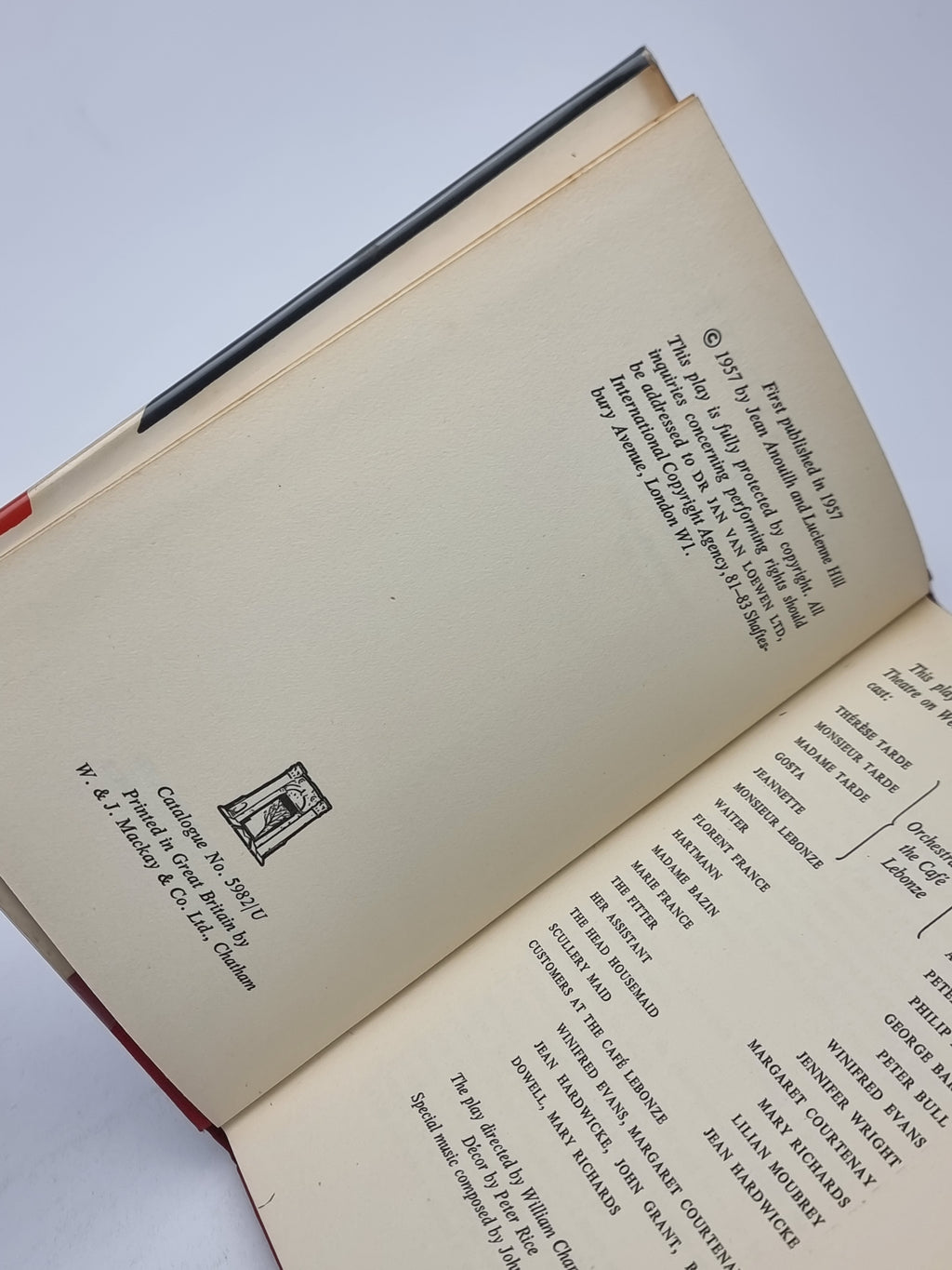 Restless Heart, Jean Anouilh — 1st Edition