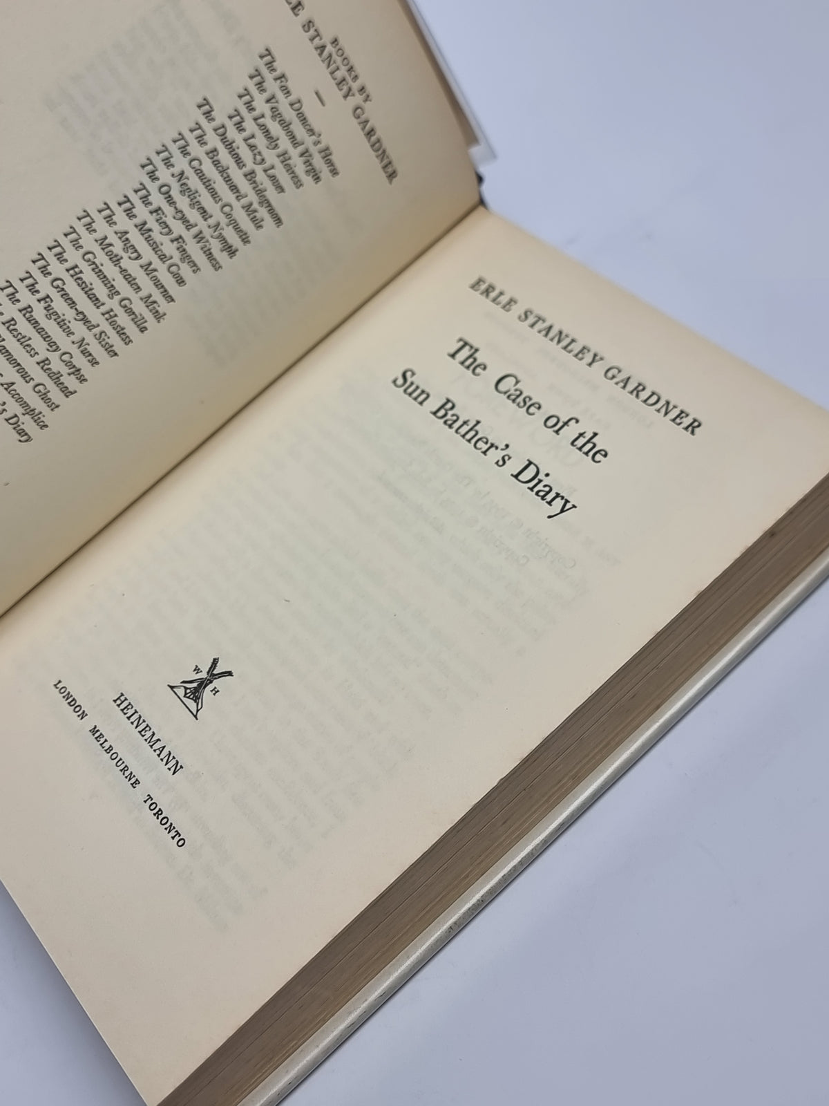 The Case of the Sun Bather's Diary, Erle Stanley Gardner — 1st Edition