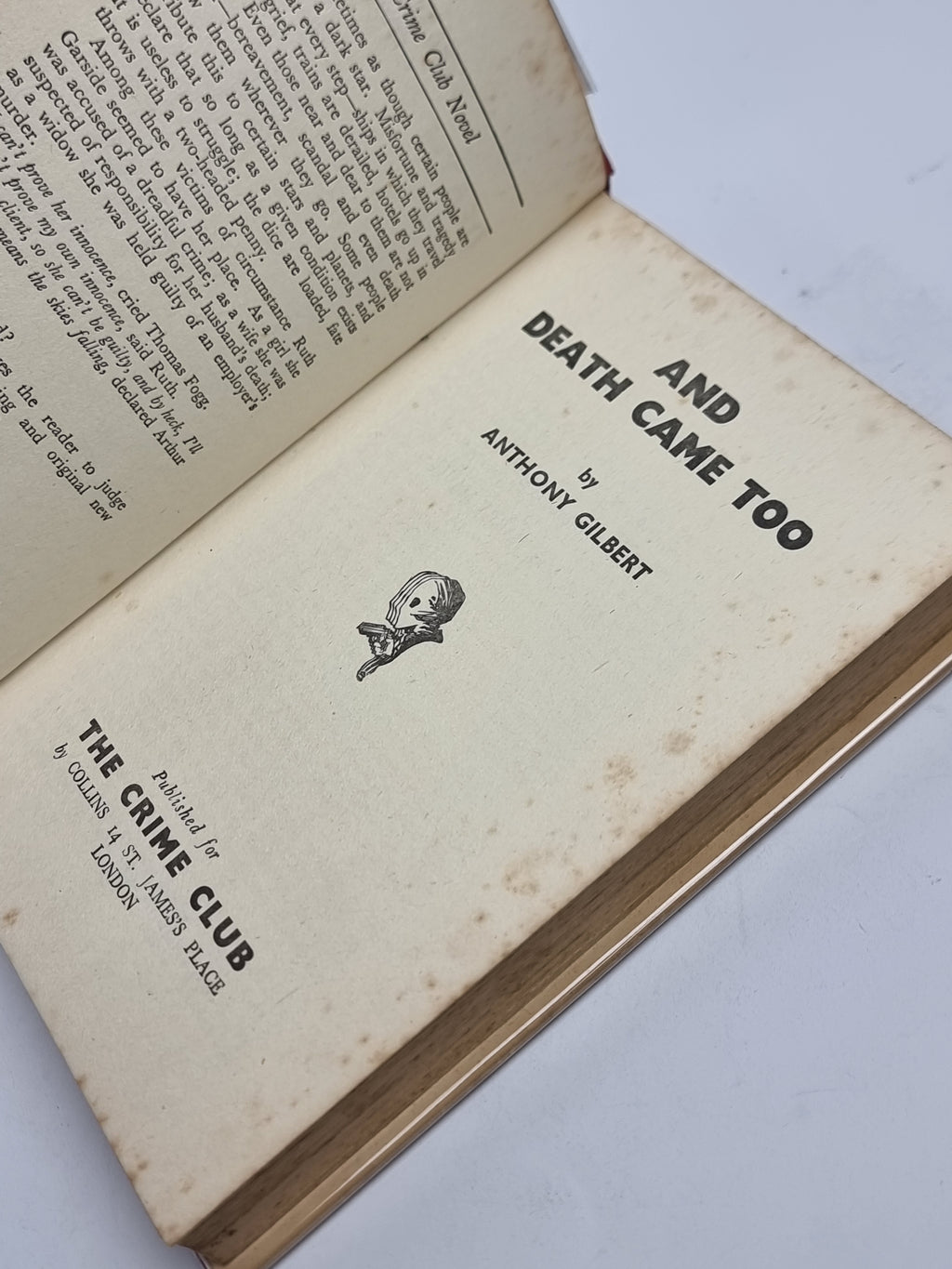 And Death Came Too, Anthony Gilbert — 1st Edition