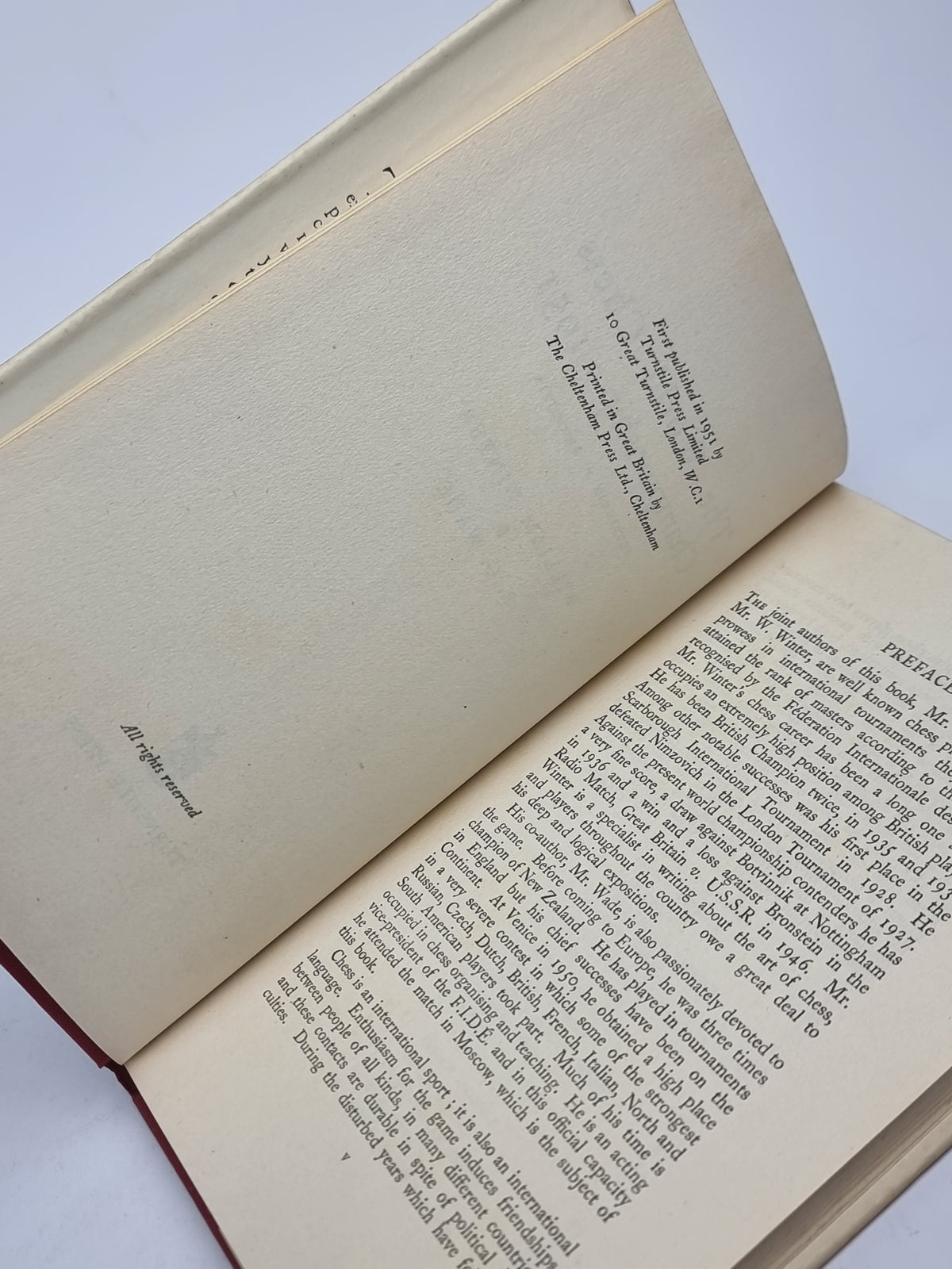 The World Chess Championship: 1951, William Winter & R. G. Wade — 1st Edition