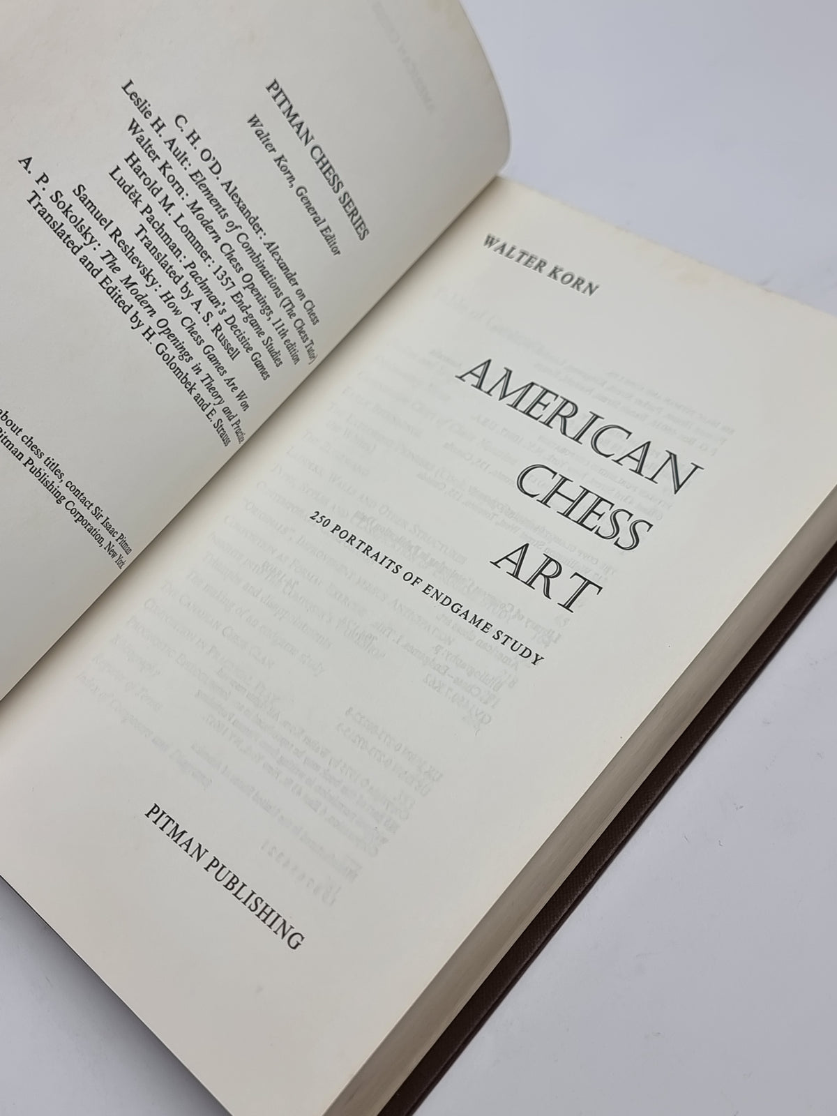 American Chess Art: 250 Portraits of Endgame Study, Walter Korn — 1st Edition