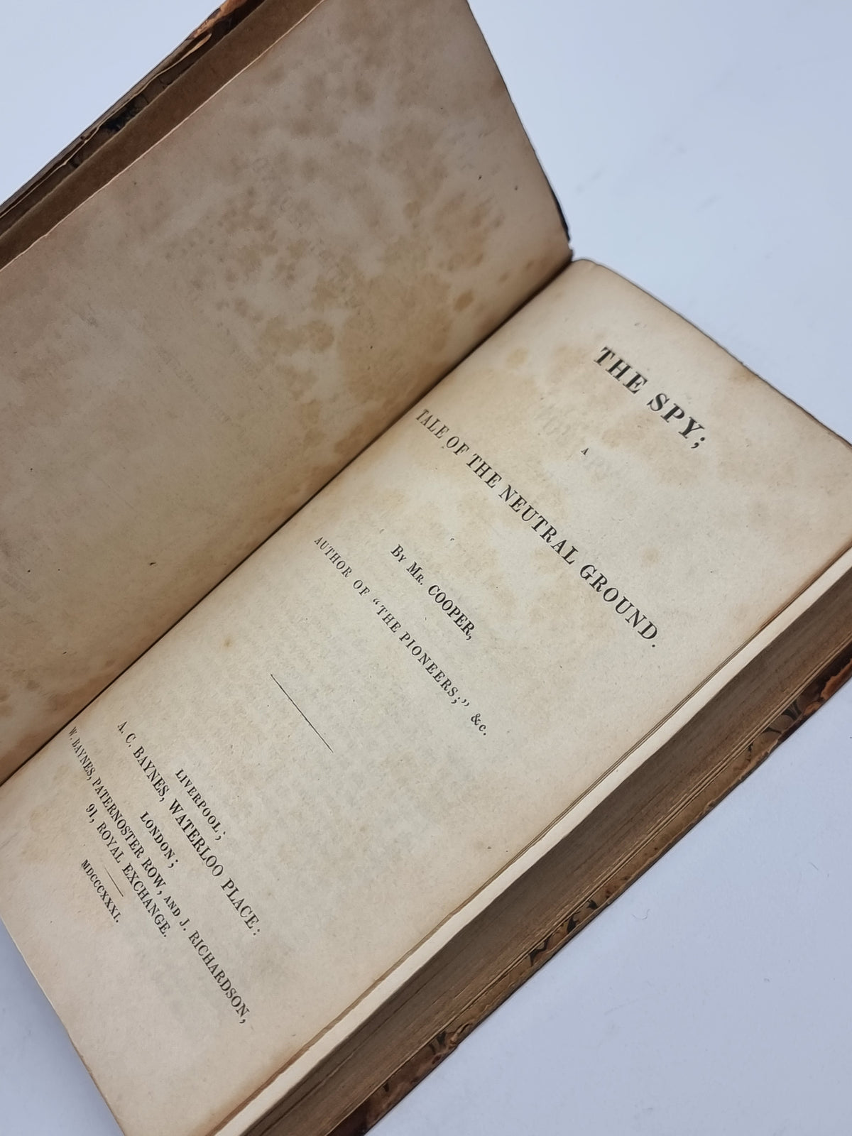 The Spy, James Fenimore Cooper