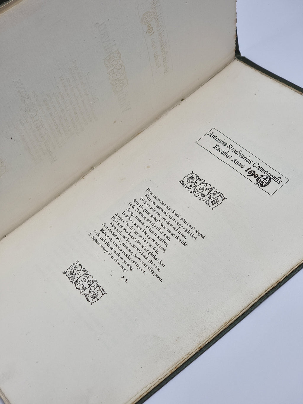 A Short Account of a Violin by Stradivari, Dated 1690, W. E. Hill & Sons — 1st Edition