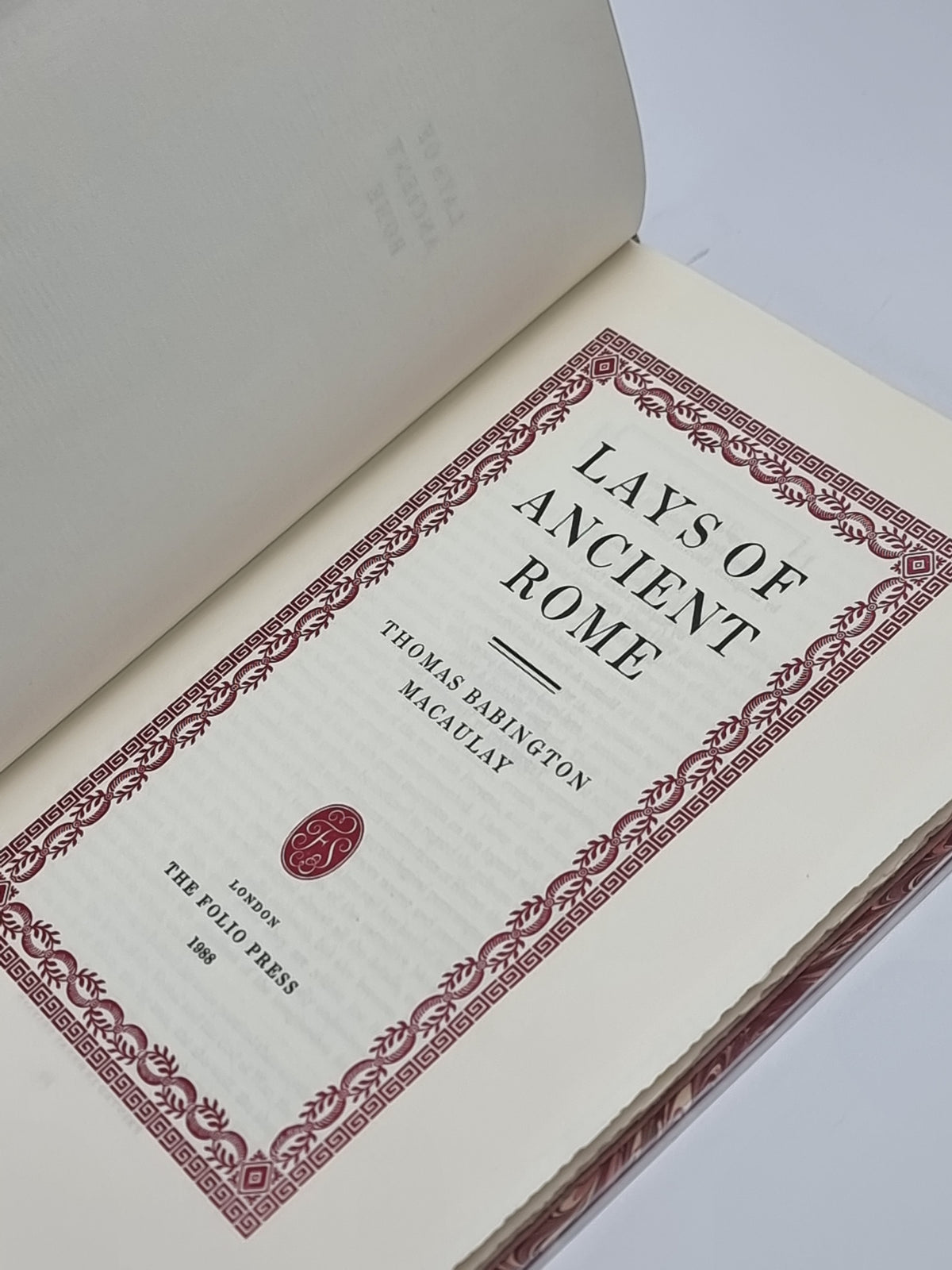 Lays of Ancient Rome, Thomas Babington Macaulay