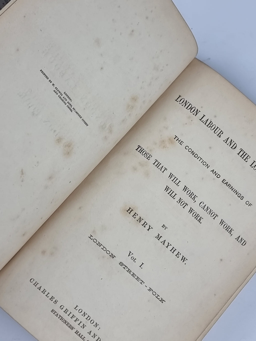 London Labour and the London Poor. Vol I. London Street-Folk, Henry Mayhew