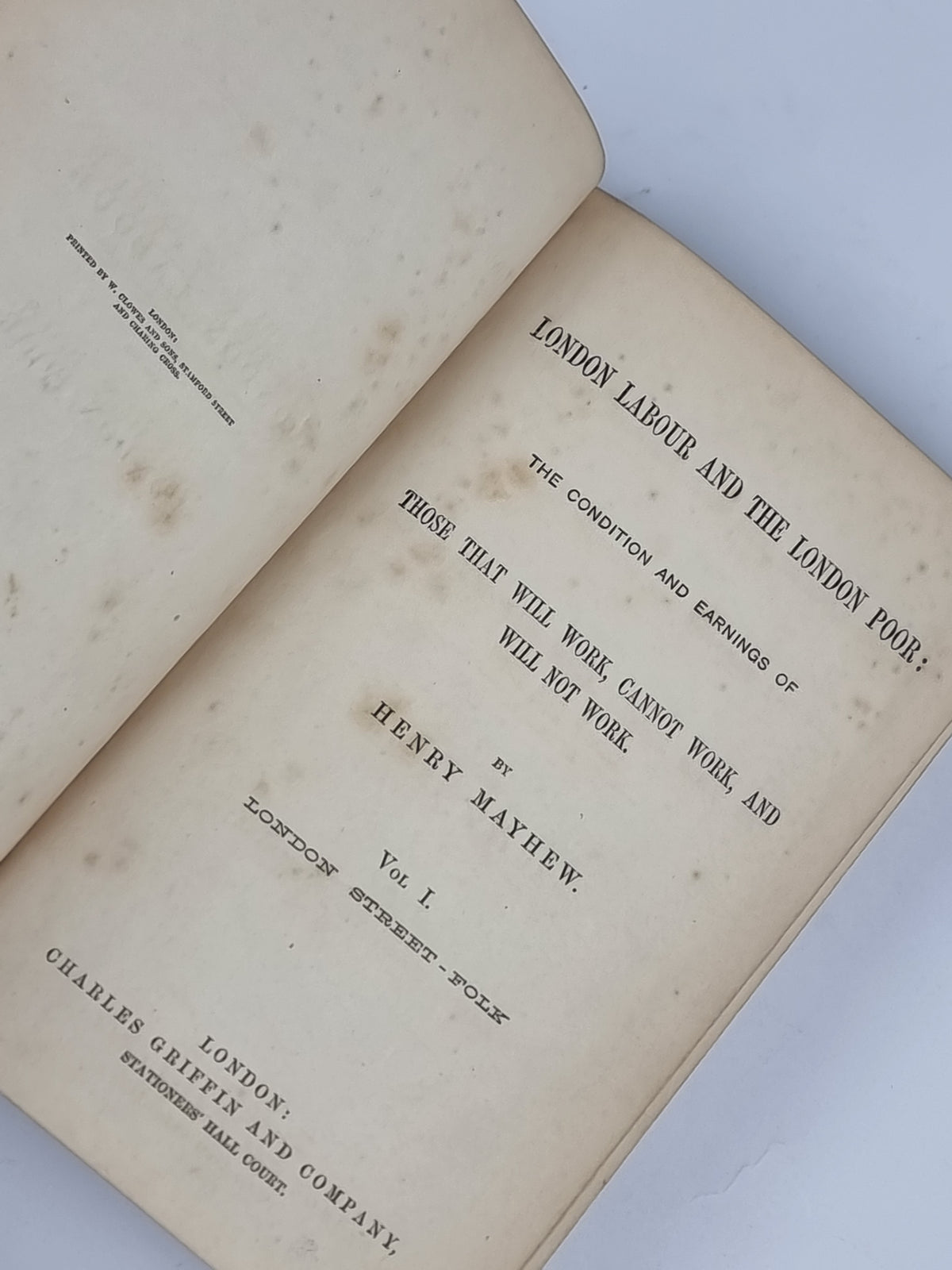 London Labour and the London Poor. Vol I. London Street-Folk, Henry Mayhew