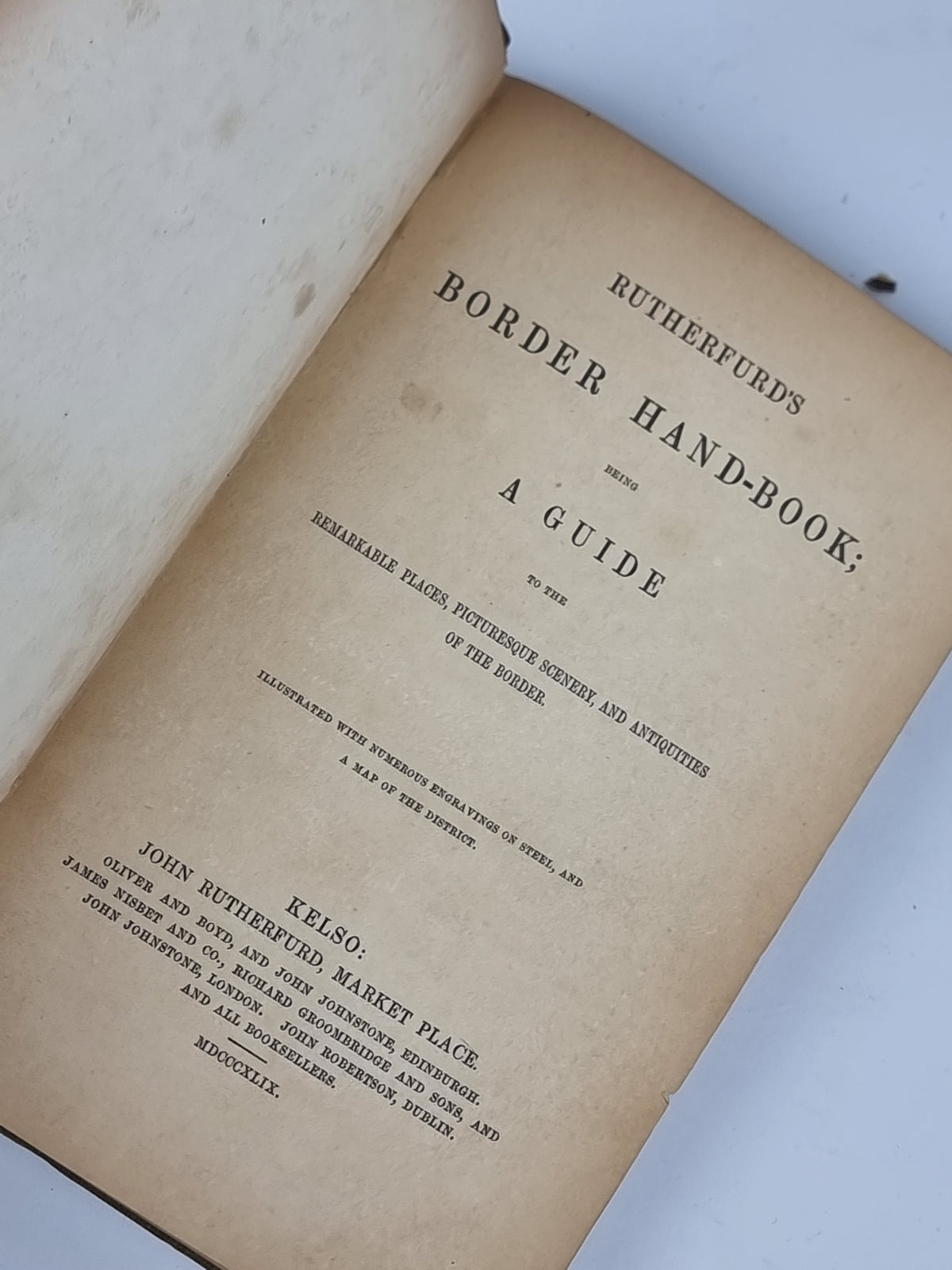 Rutherfurd's Border Hand-Book, John Rutherfurd — 1st Edition