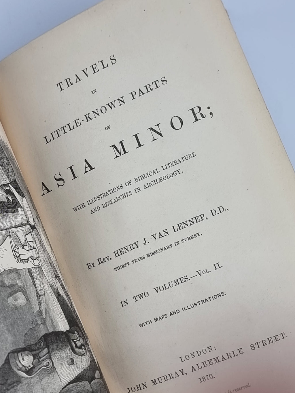 Travels in Little-Known Parts of Asia Minor, Henry J. Van Lennep — 1st Edition