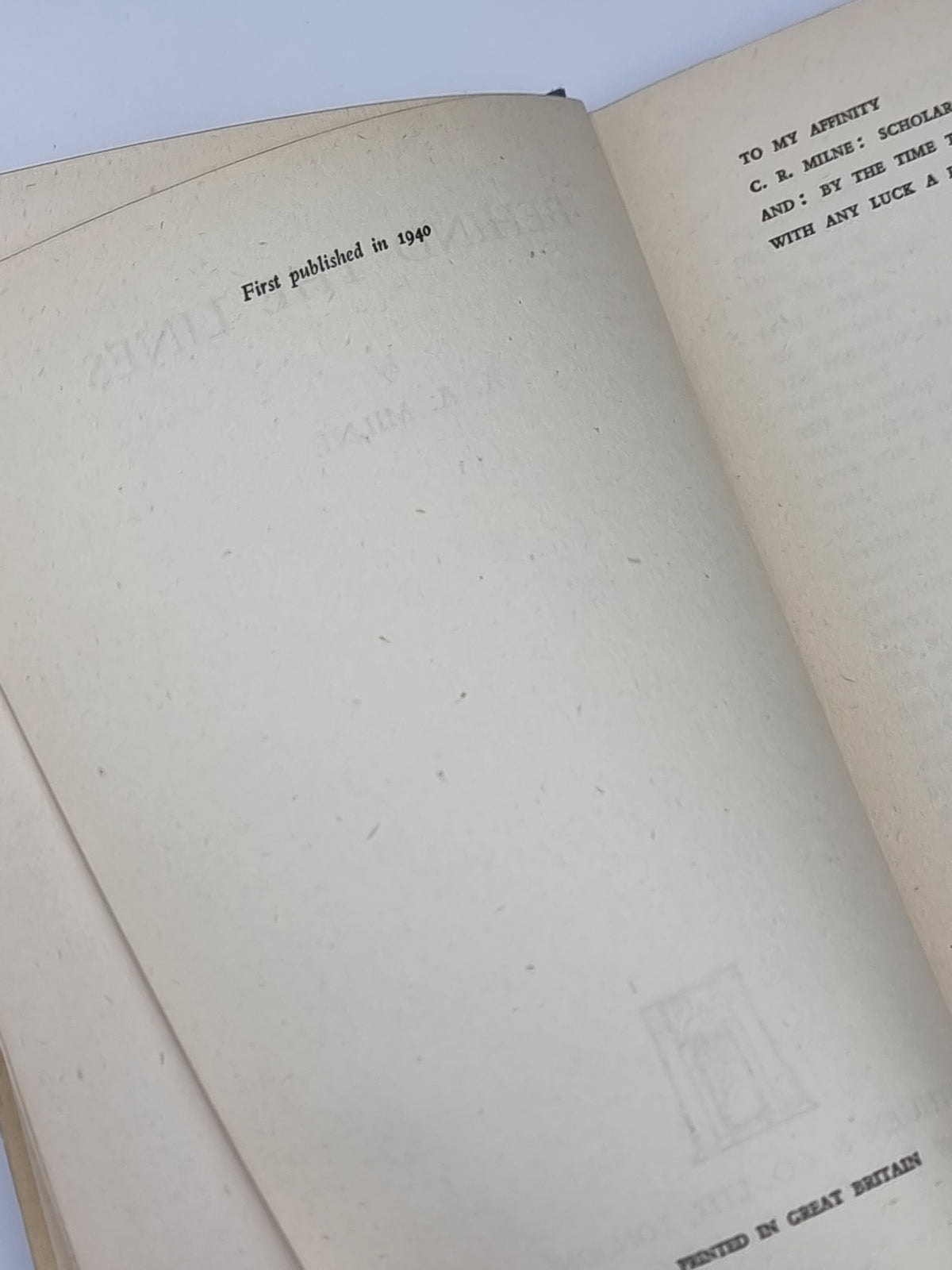 Behind the Lines, A. A. Milne — 1st Edition
