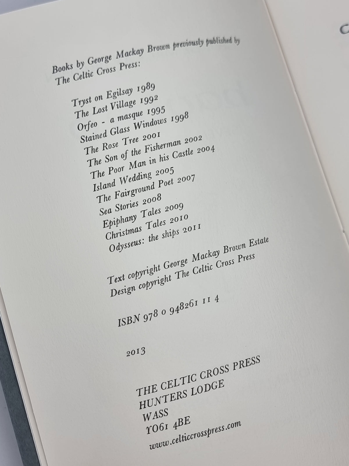 Havard: Seven Choruses, George Mackay Brown — 1st Edition, Limited
