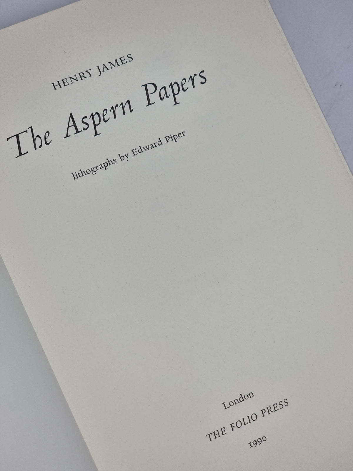 The Aspern Papers, Henry James
