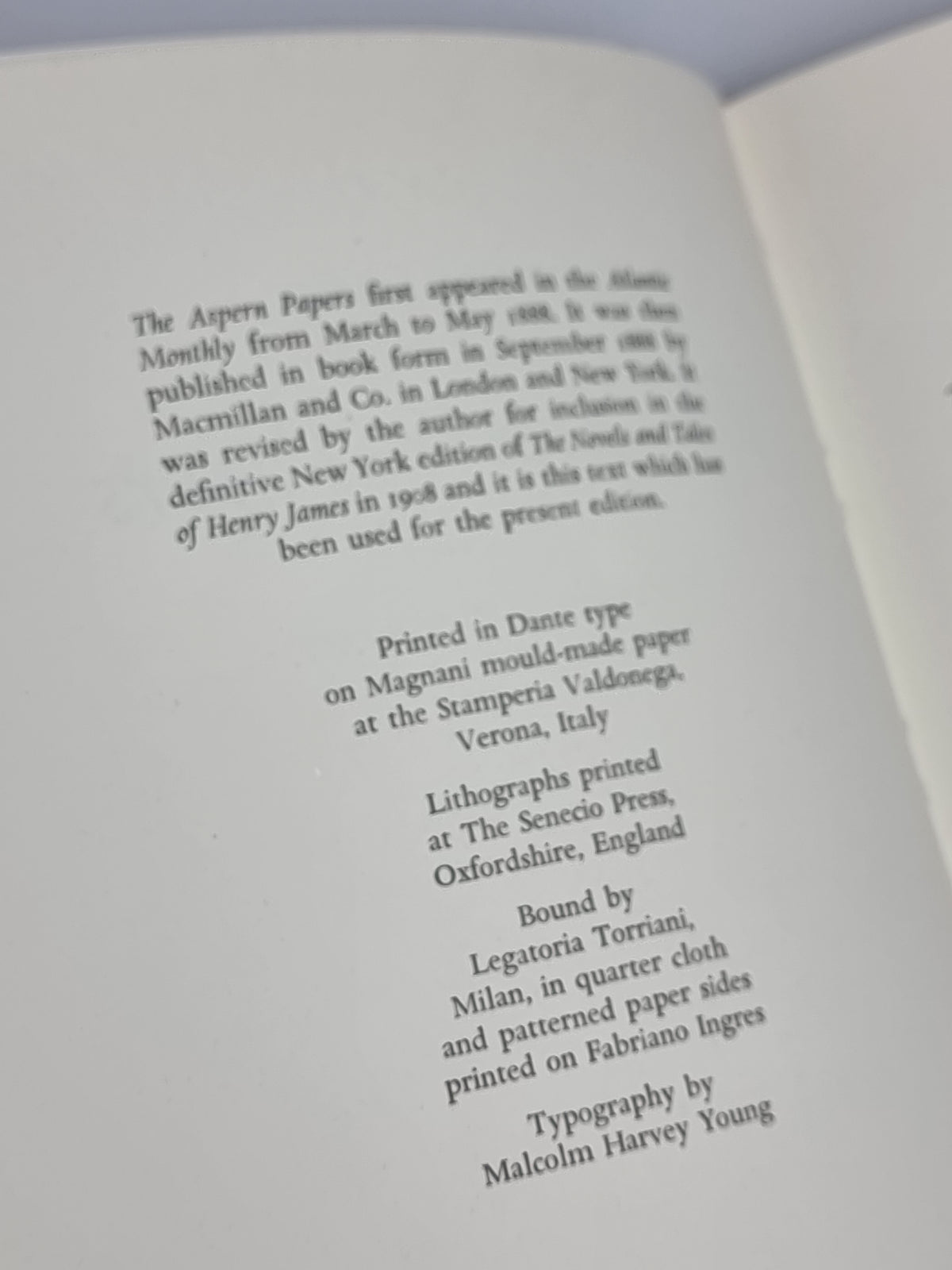 The Aspern Papers, Henry James