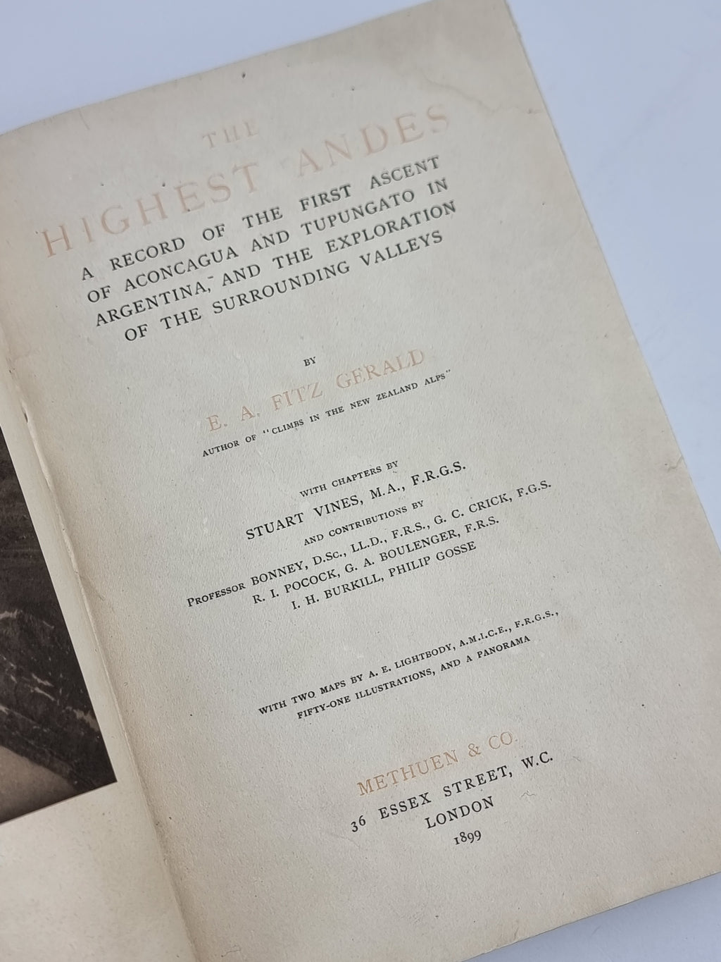 The Highest Andes, E. A. Fitz Gerald — 1st Edition