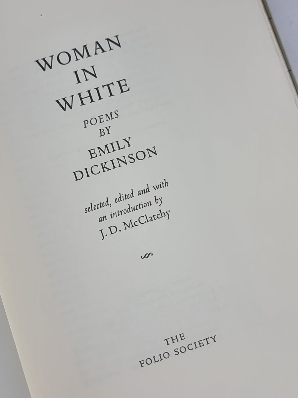 Woman in White, Emily Dickinson — 1st Edition — photograph 4
