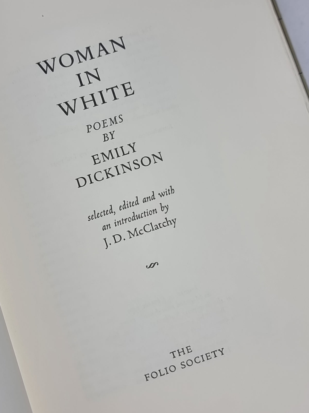 Woman in White, Emily Dickinson — 1st Edition — photograph 4