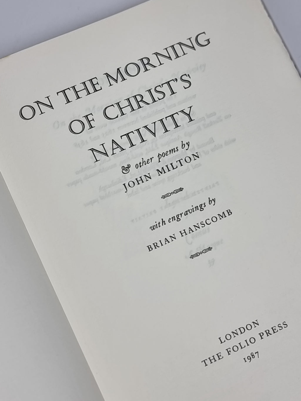 On the Morning of Christ's Nativity & other poems, John Milton