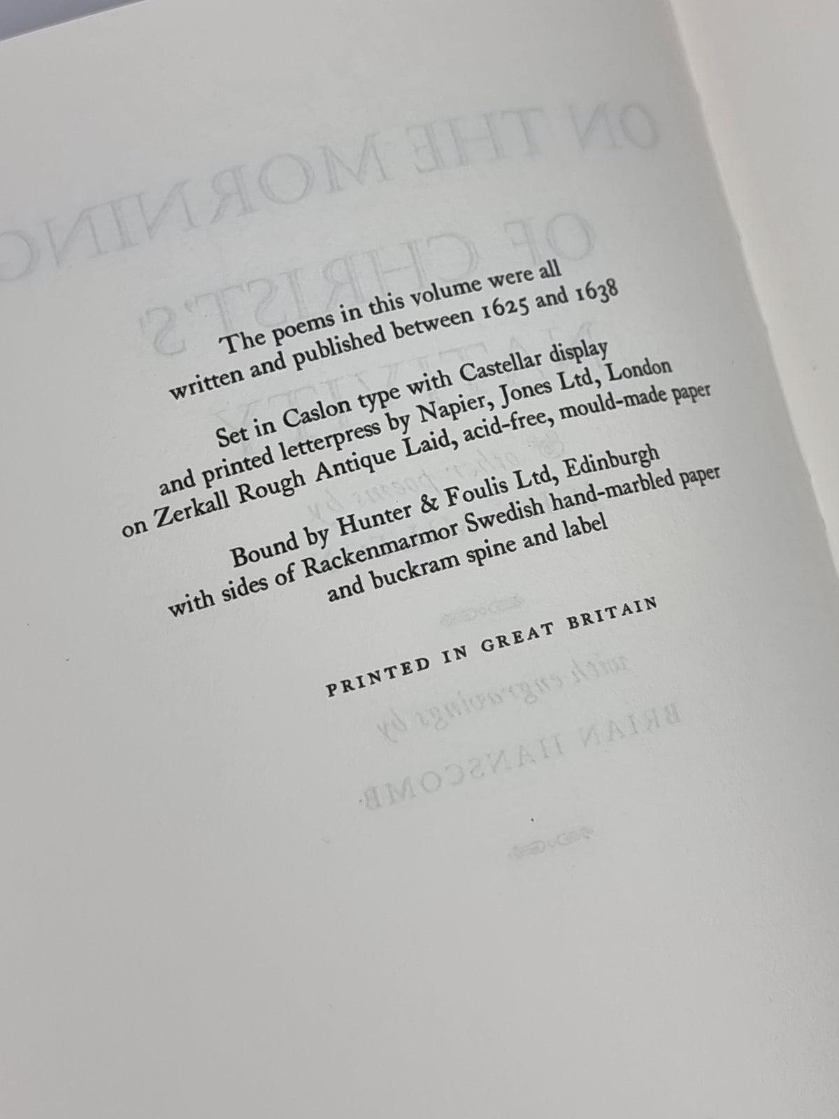 On the Morning of Christ's Nativity & other poems, John Milton