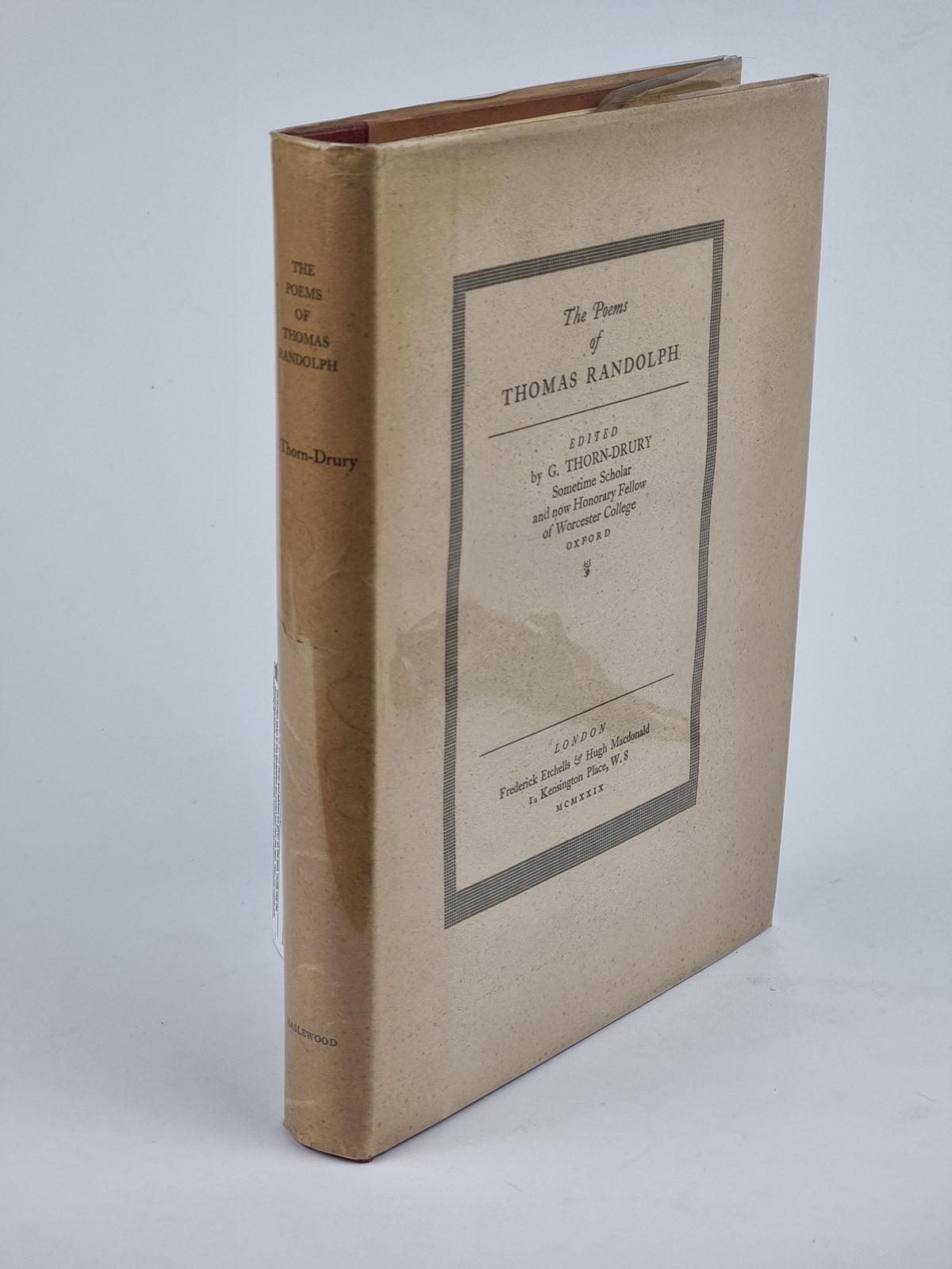 The Poems of Thomas Randolph, Thomas Randolph — 1st Edition