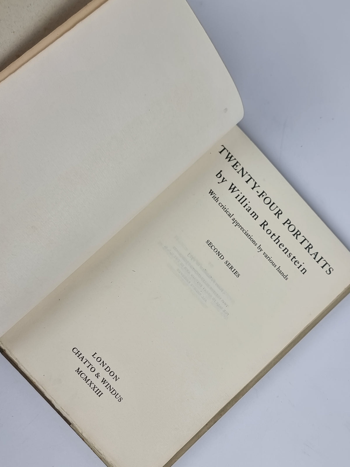 Twenty-Four Portraits: Second Series, William Rothenstein — 1st Edition