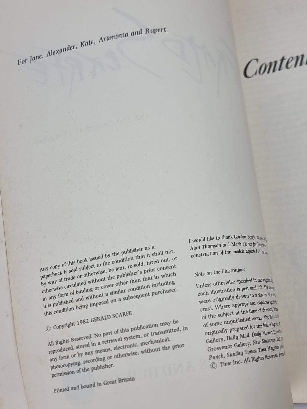 Gerald Scarfe, Gerald Scarfe — 1st Edition