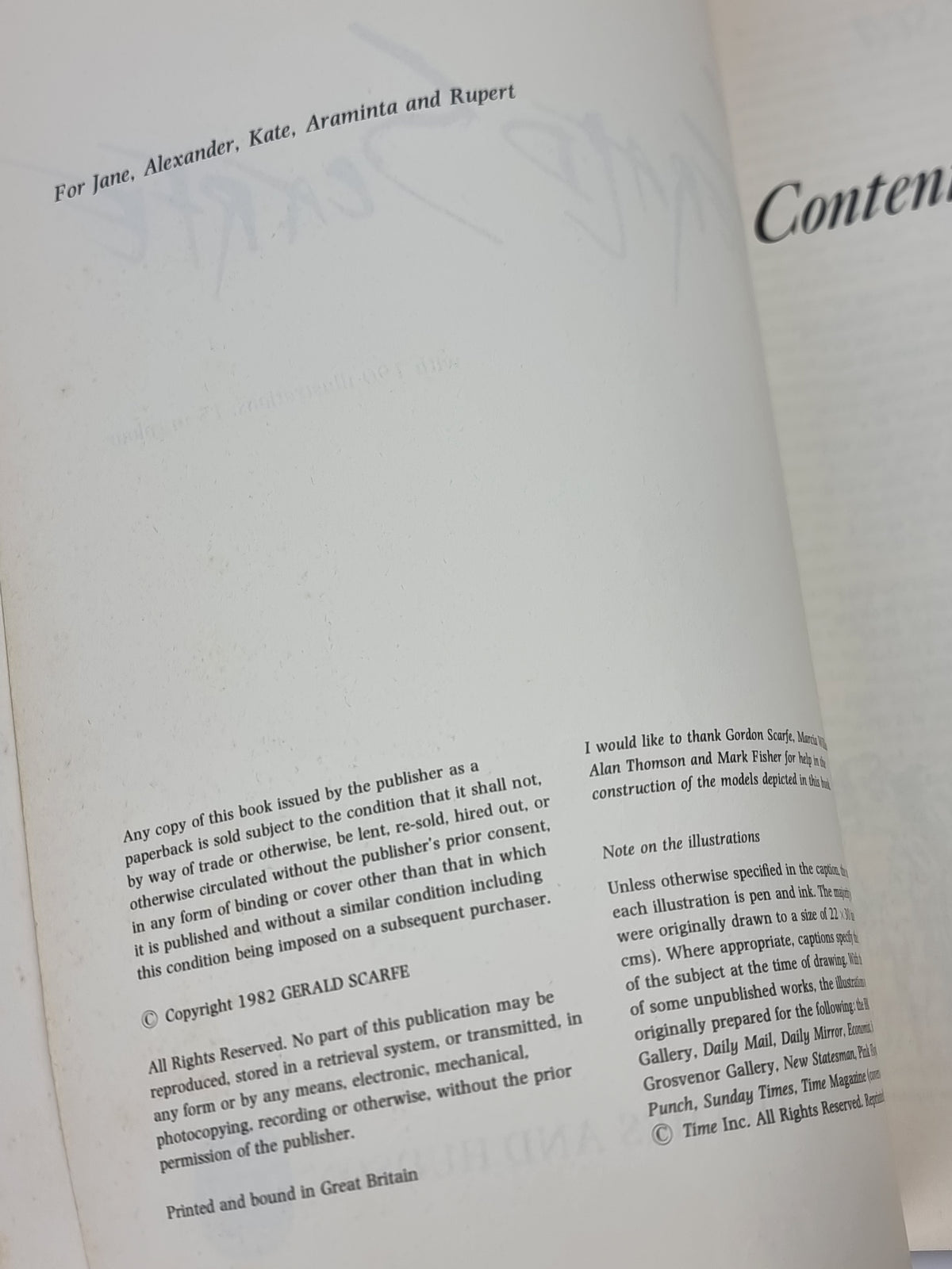 Gerald Scarfe, Gerald Scarfe — 1st Edition