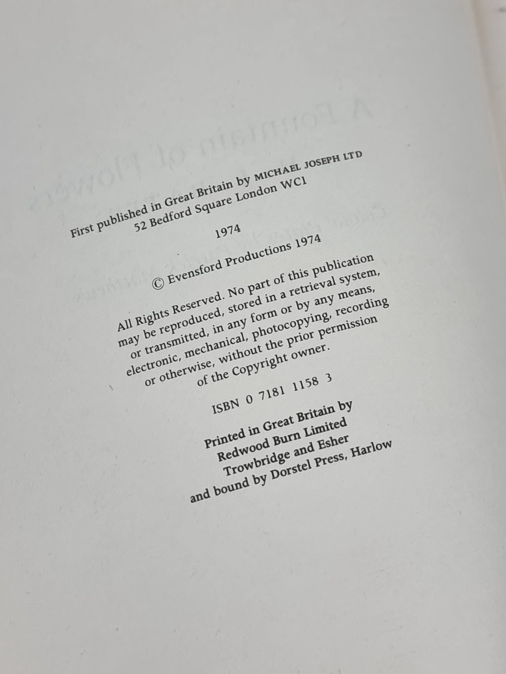 A Fountain of Flowers, H. E. Bates — 1st Edition