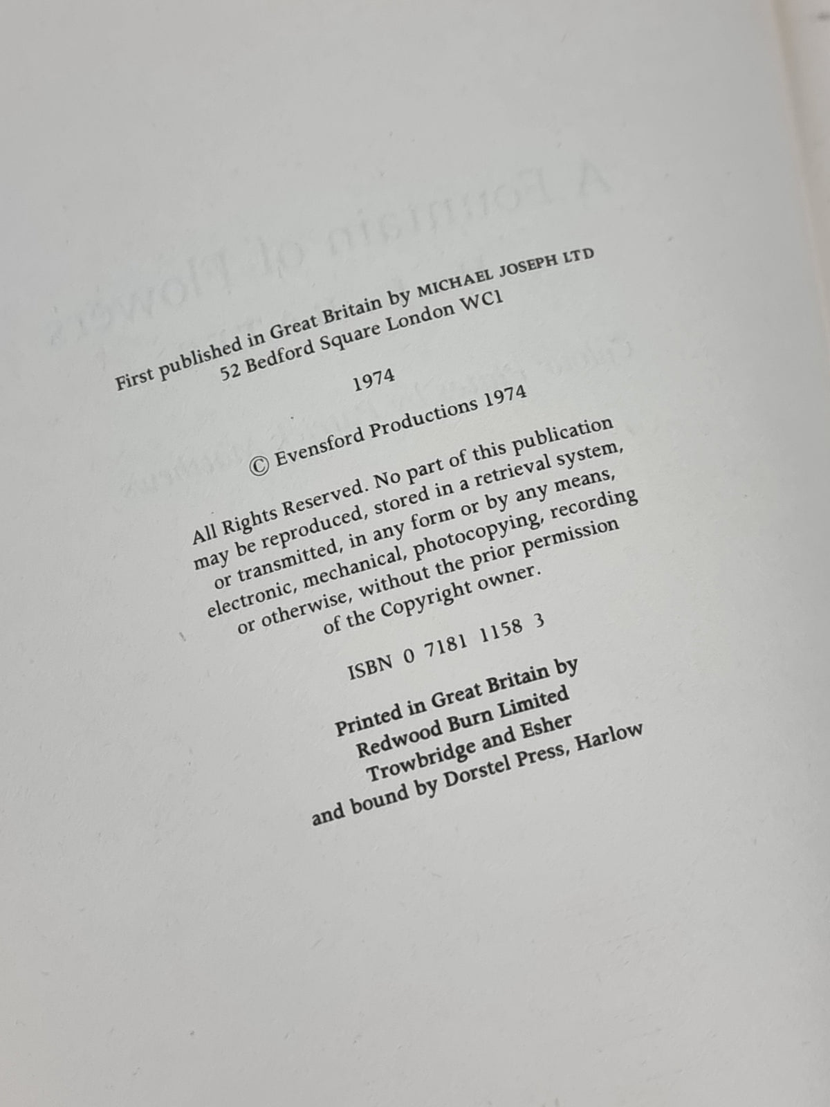 A Fountain of Flowers, H. E. Bates — 1st Edition