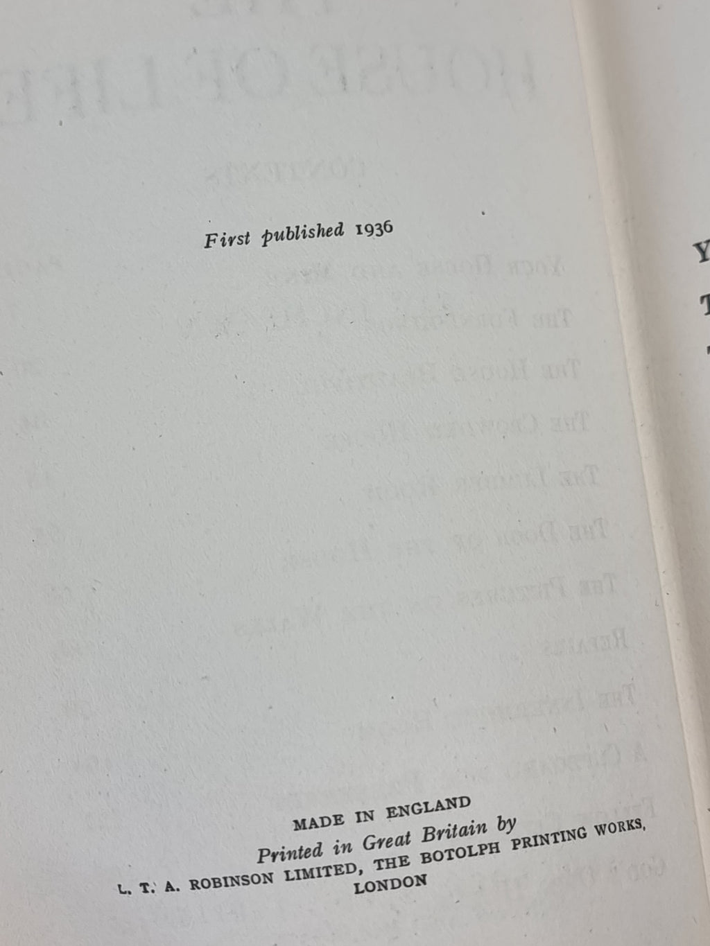 The House of Life, Fay Inchfawn — 1st Edition