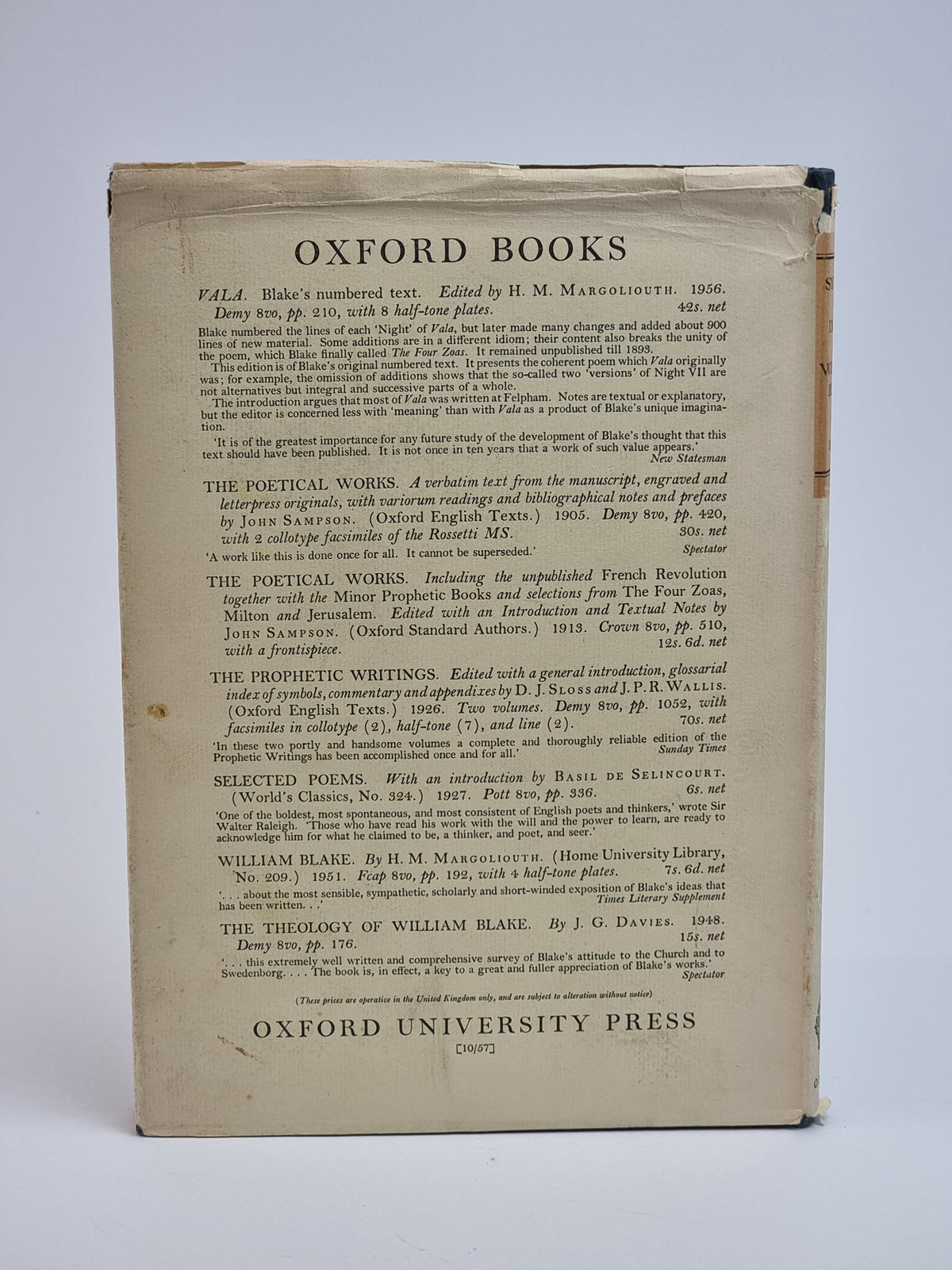 Symbol and Image in William Blake, George Wingfield Digby — 1st Edition