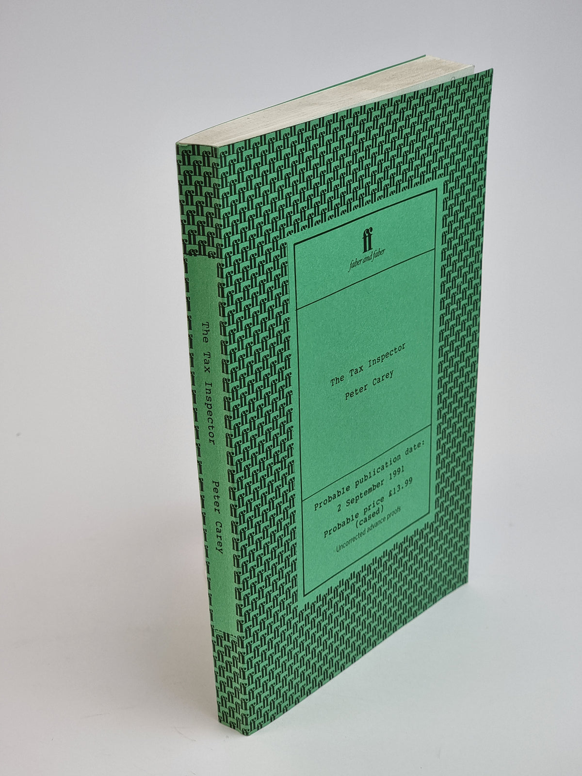 The Tax Inspector, Peter Carey — Advance Proof