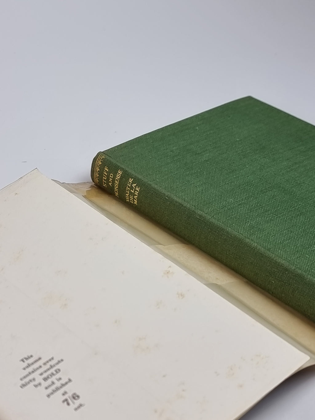 Stuff and Nonsense and So On, Walter de la Mare — 1st Edition