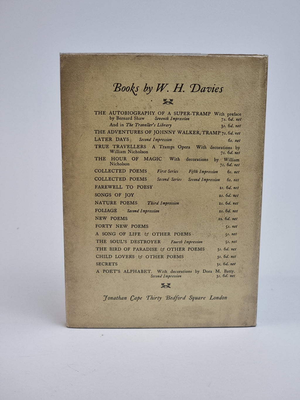 The Song of Love, W. H. Davies — 1st Edition