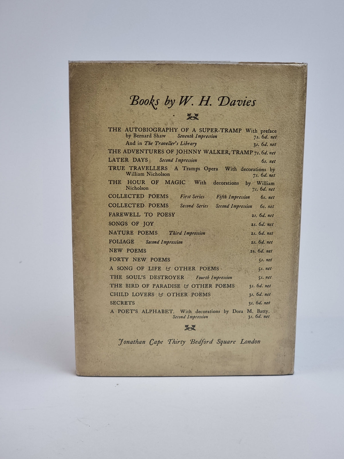 The Song of Love, W. H. Davies — 1st Edition