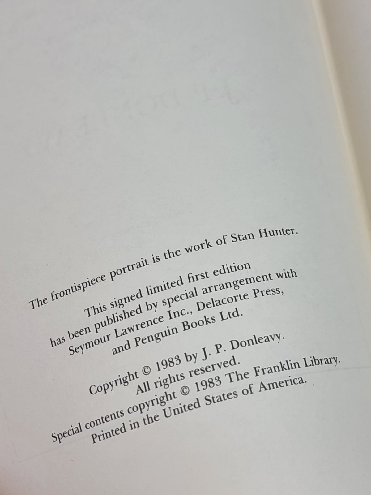 Leila, J. P. Donleavy — 1st Edition