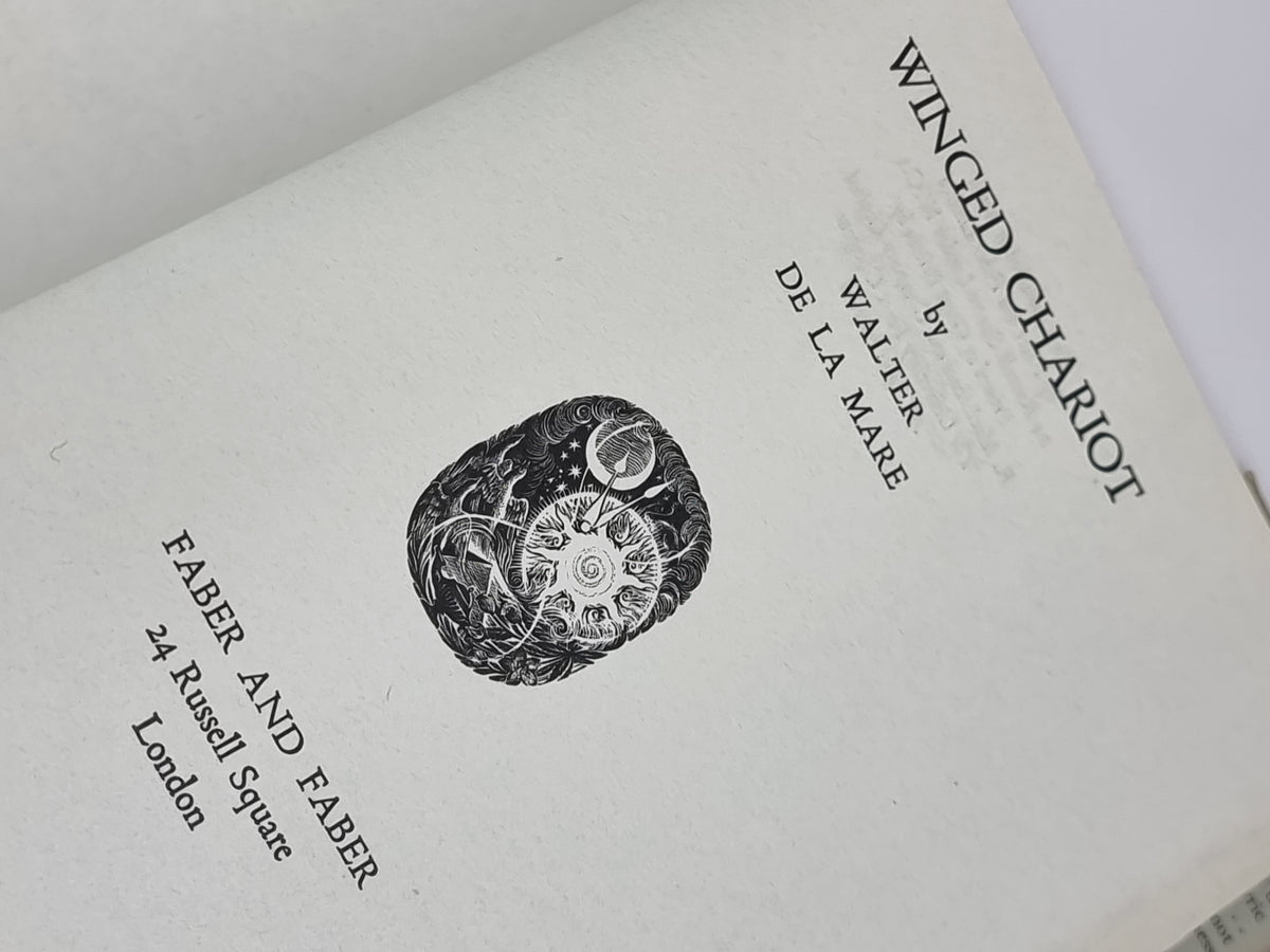 Winged Chariot, Walter de la Mare — 1st Edition