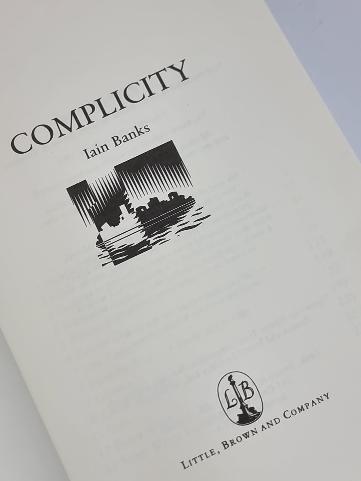 Complicity, Iain Banks — 1st Edition