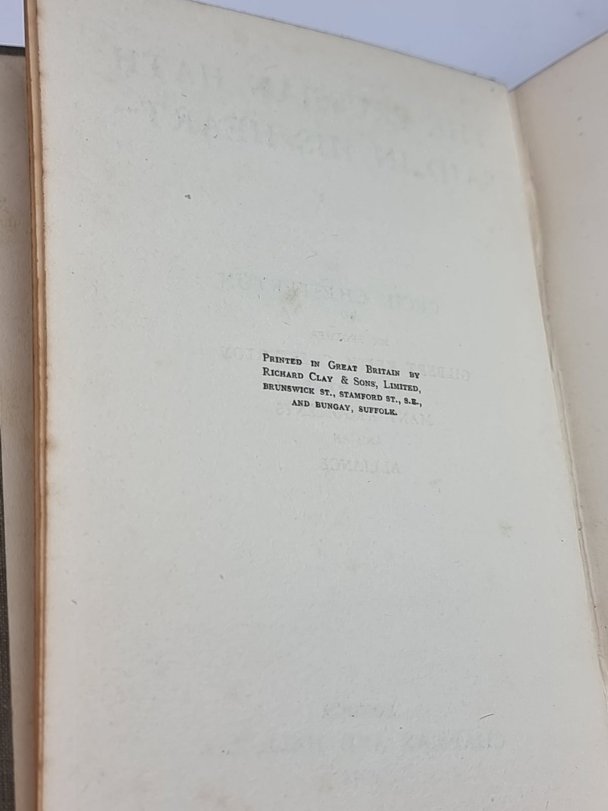 The Prussian Hath Said in His Heart, Cecil Chesterton — 1st Edition