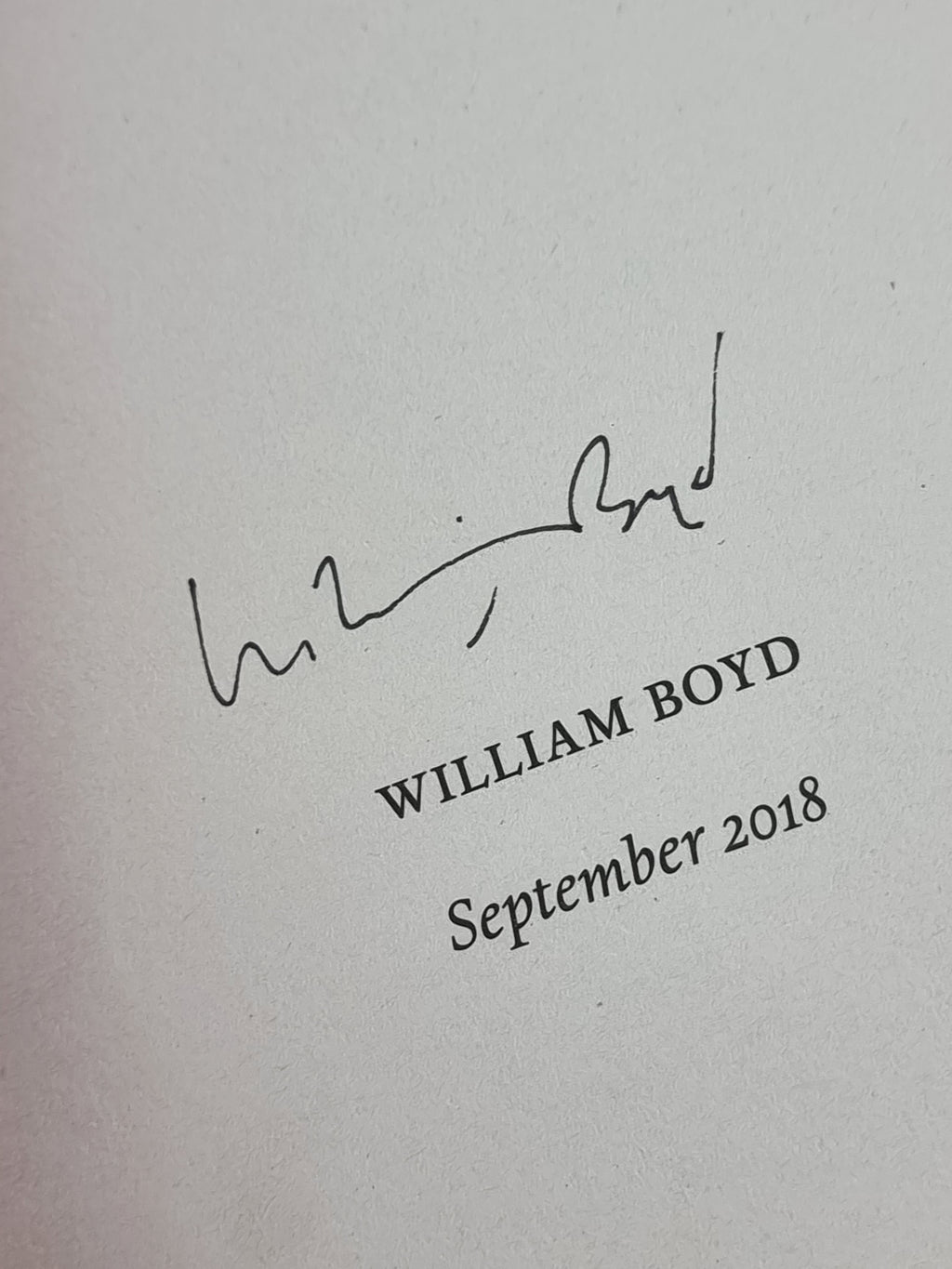 Love is Blind, William Boyd — 1st Edition, Signed