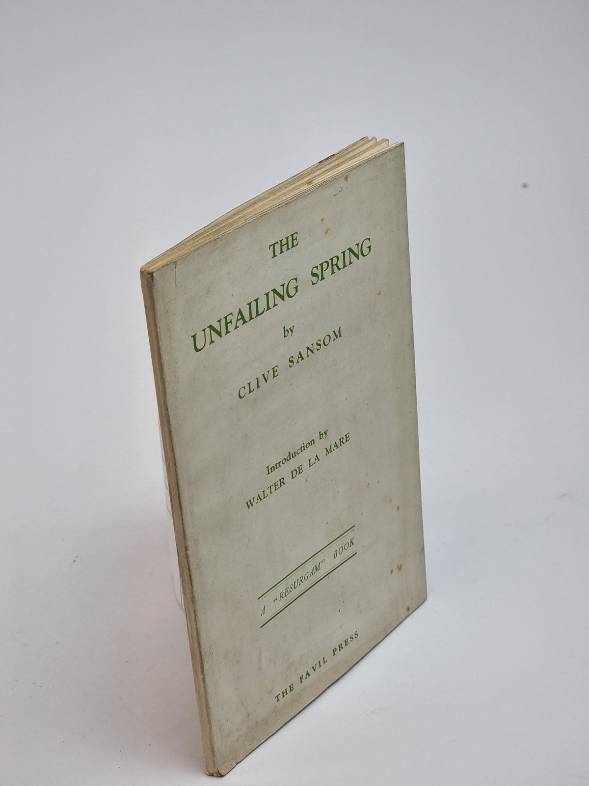 The Unfailing Spring, Clive Sansom — 1st Edition