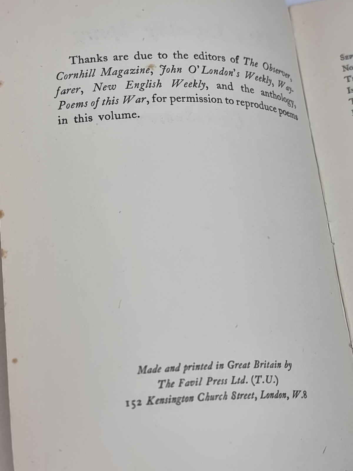 The Unfailing Spring, Clive Sansom — 1st Edition
