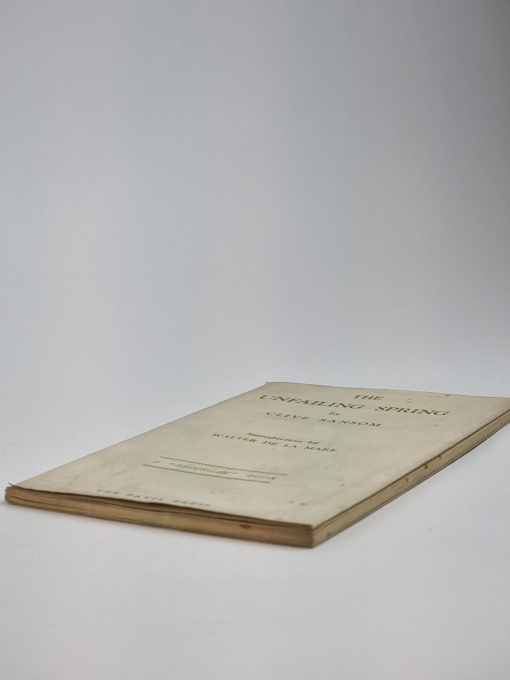 The Unfailing Spring, Clive Sansom — 1st Edition