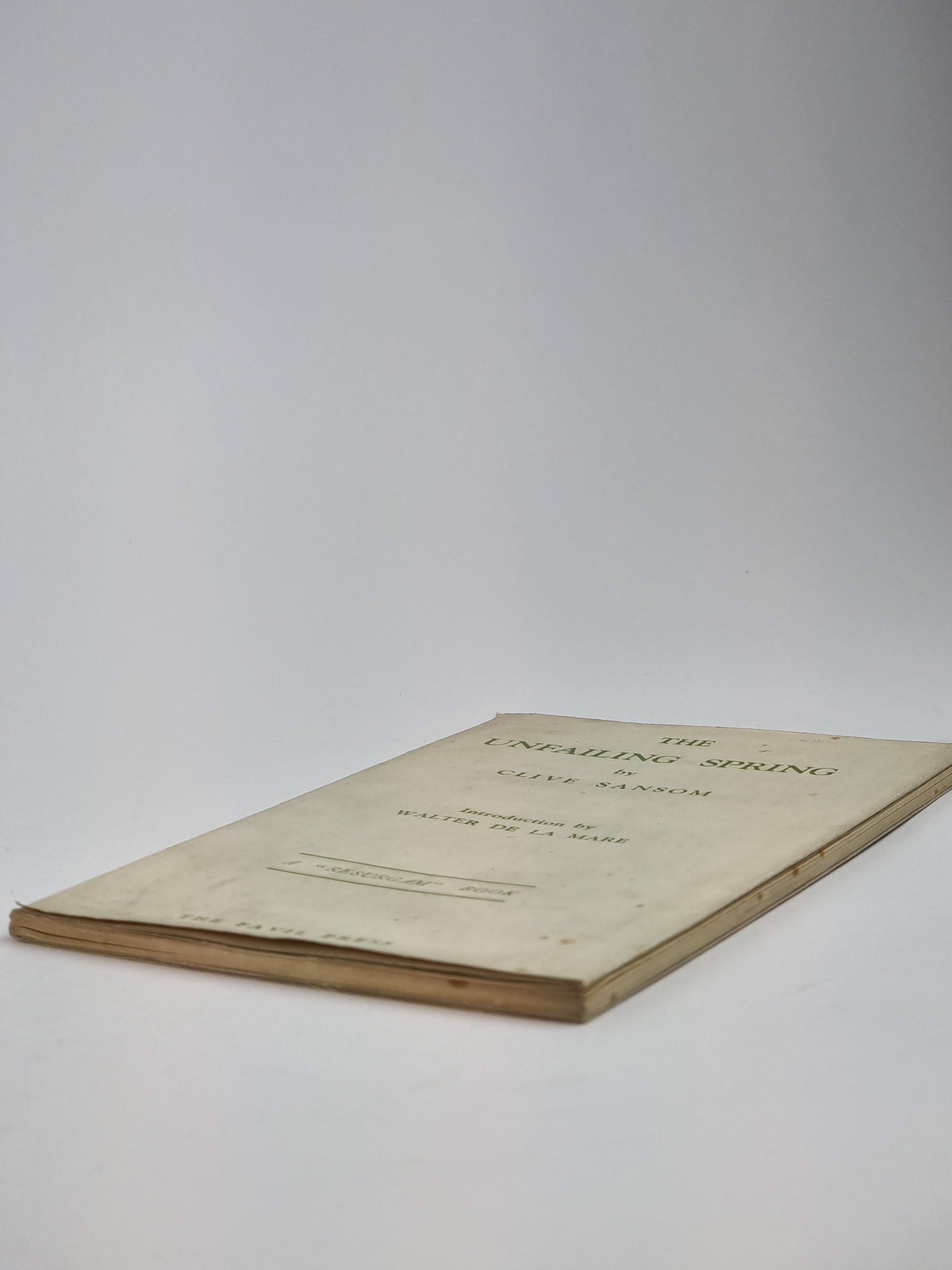 The Unfailing Spring, Clive Sansom — 1st Edition