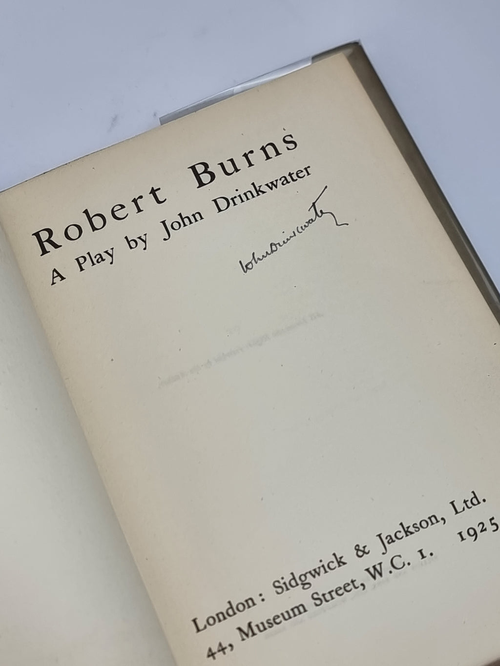 Robert Burns, John Drinkwater — 1st Edition