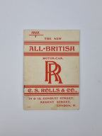 The New All-British Motor-Car, C. S. Rolls & Co. — 1st Edition (January 1905 First State)